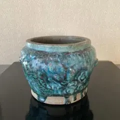 WILD HEAVEN XLサイズ 陶器 植木鉢 ターコイズブルー 貫入釉 - メルカリ