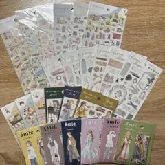 【新品】フレークシール・デザインシール 24点 まとめ売り コラージュ 手帳デコ