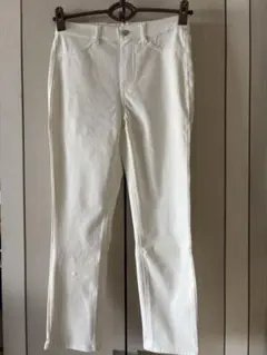 ウルトラストレッチクロップドレギンスパンツ Mサイズ　ホワイト