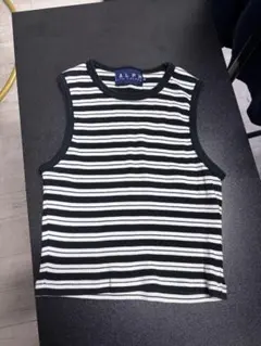 Ralph Lauren ボーダー タンクトップ ブラックのサムネイル