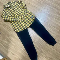 ZARAのキッズ　チェック柄シャツ　パンツセット　サイズ11〜12歳　152cm