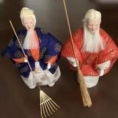 共白髪」「高砂」ガラスケース入り置物 日本人形 - メルカリ