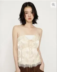 MOUSSY SATIN GATHER キャミソール アイボリー - メルカリ