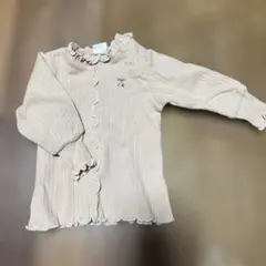 SIMPLE FREE ベージュストライプTシャツ 80