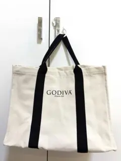 GODIVA トートバッグ キャンバス地 ブラック　A4可 ノベルティのサムネイル
