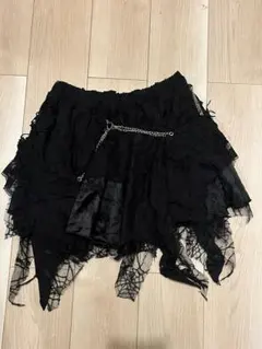 ブラックレースアシンメトリースカートgirls dept 蜘蛛の巣 ゴシック