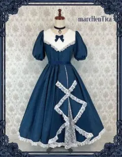 エーベル・マリアンヌ　marcHenTica Hiroko Tokumine ご予約券】夢桜ワンピース（臙脂色・黒・白百合色