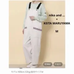 niko and... ケイタマルヤマ　白　オーバーオール サロペット　刺繍　Mのサムネイル