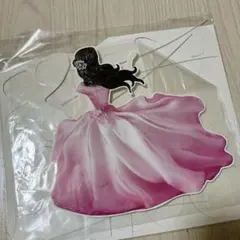 ケーキトッパー ケーキ 飾り ケーキ デコレーション　蝶　ドレス　ピンク