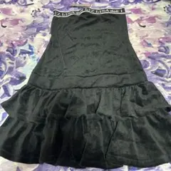 新品平成ギャルy2kリズリサドールベアトップフリルワンピース00s