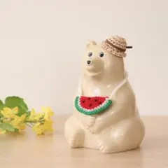 しろくま貯金箱用 麦わら帽子とスイカポシェットのセット - メルカリ