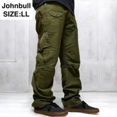 ジョンブルミリタリーパンツカーゴパンツベイカーパンツ緑カーキグリーンllxl古着