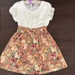 LODISPOTTO 半袖ひざ丈ワンピース 花柄 [中古美品]