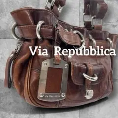 ☆Via Repubblica☆イタリア製☆味のある革☆本革☆高級バッグ☆Y2Kのサムネイル