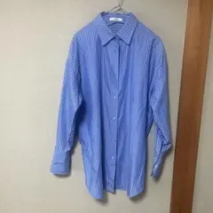 JEANASIS 青白ストライプ 長袖シャツ