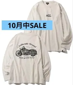 新品 未使用 美品 Dickies 長袖カットソー Mサイズ バイクロゴ ロンT