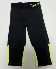 NIKE ナイキ ナイキプロ タイツ レギンレディース XL 黒 蛍光イエロー