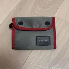 PORTER 二つ折り財布 グレー レッドのサムネイル