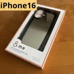 iPhone16 ハイブリッドケース ぷっくりフレーム ミラー 鏡　カバー