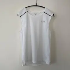 アシックス　トレーニング　タンクトップ　白