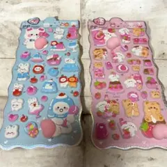 ぷにぷに！おしりシール 2枚セット 立体 3D スクイーズ かわいい シール帳