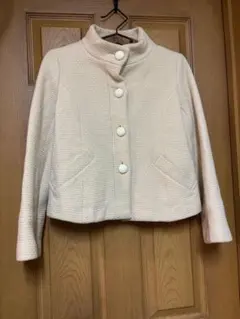 NATURAL BEAUTY BASIC ジャケット ツイード風 アイボリー 白