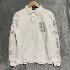 美品 ポロラルフローレン 海賊ベア ポロベア ポロシャツ ホワイト L 