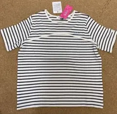 150サイズ　半袖Tシャツ　ピンクラテ　ボーダー柄