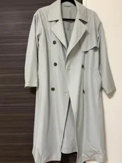ライトグレー トレンチコート ダブルブレスト