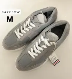 新品7,150円 ベイフロー メンズ ライトウエイトスニーカー グレー M 軽量