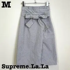 【定価11,000円⭐︎タグ付き】シュープリームララ　ギンガムチェックスカート　Ｍのサムネイル