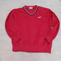 ヨネックス YONEX Vネック トレーナー ウォームアップウェア 　 赤