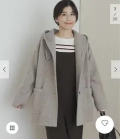 新品タグ付◆ DOORS エアリーウールフードコート　アーバンリサーチ