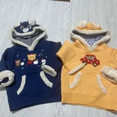 MIKI HOUSE なりきりぷっちーくんパーカー2点セット90