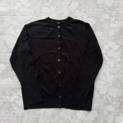 UNIQLO ユニクロ 黒 クルーネックカーディガン XL 綿レーヨン