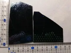 ダイクロガラス 黒ベース ドット スクエア柄 端材品 2枚組 2mm厚