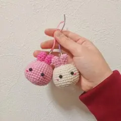 うさぎの形 ヘアゴム 2個セット