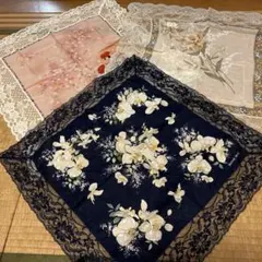 HANAE MORI 他　ハンカチ 3枚セット レース