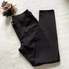 美品✨スキニーパンツ【XL】裏起毛 大きいサイズ あったか レギンスパンツ 黒