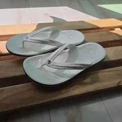 CROCS ホワイト ビーチサンダル24.0