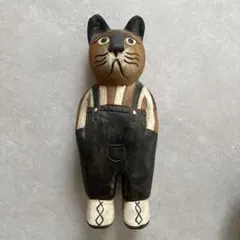 木彫りの猫 アンティーク エスニック レア
