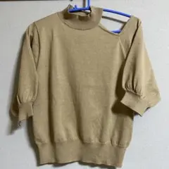 MURUA 半袖ニット ベージュ系 F