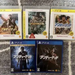 アンチャーテッド シリーズ 5本セット PS3 PS4 エルドラド 黄金刀 海賊