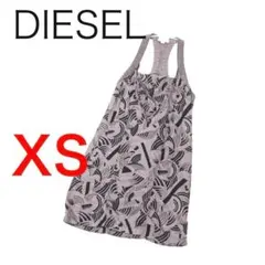 E614◾️ディーゼル ノースリーブ　ワンピース　総柄