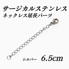 ネックレス　延長　伸長　長く　サージカルステンレス　シルバー　6.5cm