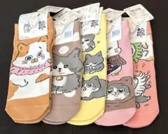 ねこに転生したおじさん レディースソックス 5足セット