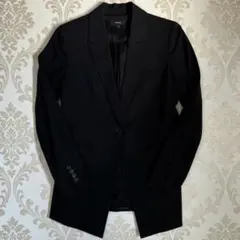 美品 セオリー Theory テーラードジャケット 黒 S ピークドラペル