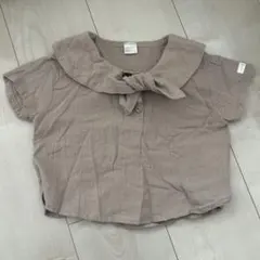 tete a tete ベージュ セーラー襟シャツ 70