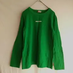 MIKI HOUSE 長袖カットソー(150)緑色 ロゴ入り