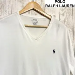 POLO RALPH LAUREN ホワイト系 VネックロンT ラルフローレン